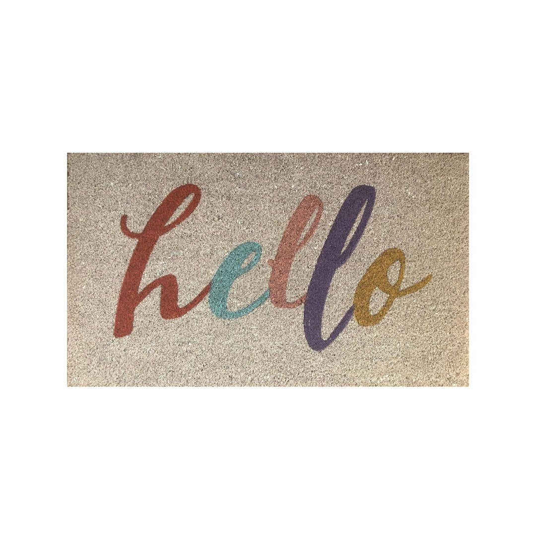 Doormat Hello Script - Wonder & Wild