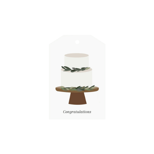 Gift Tag Wedding Cake Congrats - Wonder & Wild