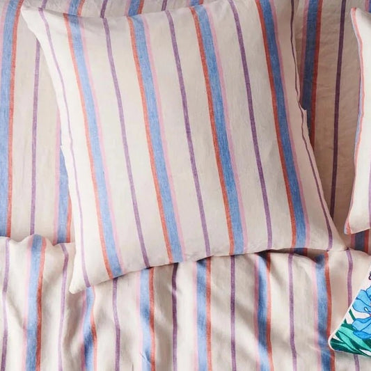 Kip & Co Maldives Stripe Euro Linen Pillowcases Set 2 - Wonder & Wild