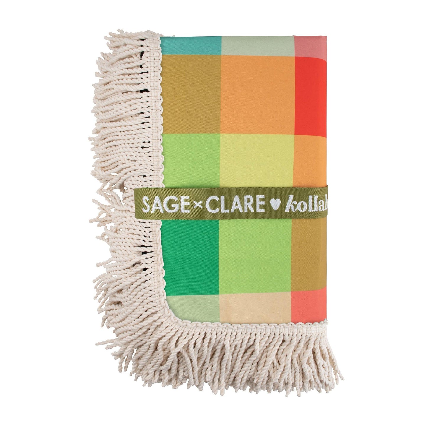 Sage x Clare Kollab Holiday Picnic Mat Fringed Aida - Wonder & Wild